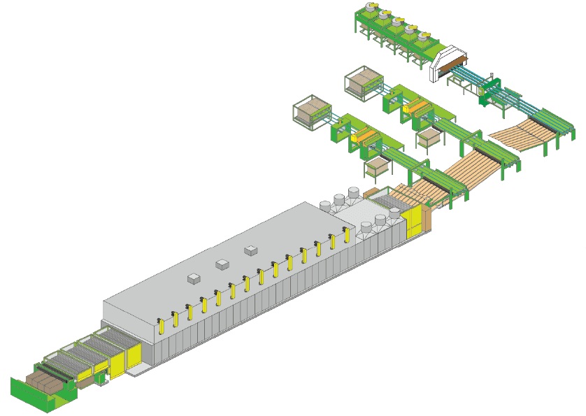 VENEER DRYING LINE